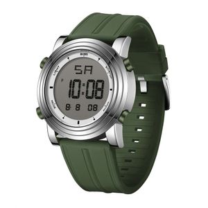 Burei Mens Analog Digital Sport zegarki z alarmem Stopwatch Podświetlenie LED i gumowy pasek