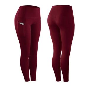 Kıyafet spandex yüksek bel legging cepler fitness dipler kadınlar için eşofman çalıştıran fitpants spor pantolonlar egzersiz yoga pantolon