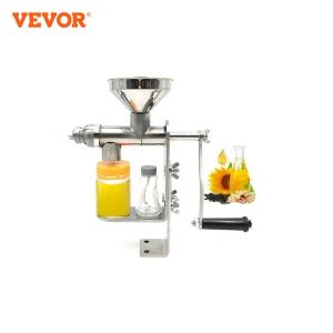 Pressers Vevor Manual Máquina de Prensa de Óleo 304 Aço Inoxidável DIY Semente Porca Amendoim Extrator Extrator de Óleo de Cozinha Doméstica