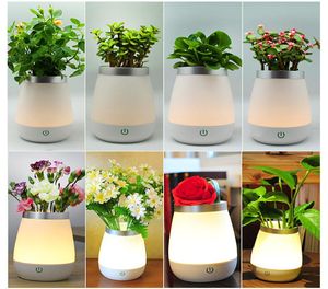 Flowers Vase Lamp USB LED Atmosphere Light Novelty Bedside Night Lights Table Desk Lamp Gifts Christmas Kids Home Decoration7590645