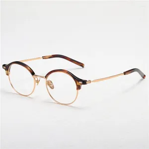 Sonnenbrillen Optische Brillen für Männer Frauen Retro Designer 120 Mode Golf Runde Titan Fiberglas Rahmen Europäischer und amerikanischer Stil