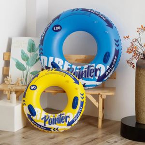 Engrossado anel de natação flutuador brinquedo inflável com alça tubo de natação adulto círculo piscina praia água jogar equipamentos 240223