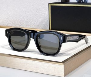 Modische Top-Designer-Herren-Sonnenbrille, klassische Vintage-Punk-Ovalform, dicke Acetat-Brille, Avantgarde-Retro-Stil, Anti-Ultraviolett-Brille, mit Etui