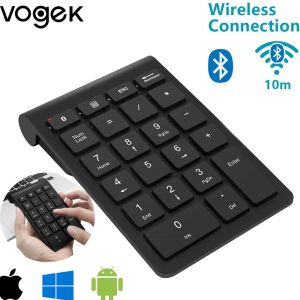 Клавиатуры vogek 22 Keys Bluetooth Numeric Клавиатура Беспроводная номера портативная подключаемость и воспроизводите цифровой номерной прокладку для ноутбука iPad