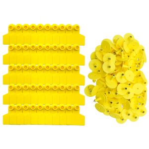 Trasportatori 100 Set Bestiame Mucca Maiale Cartellino per l'orecchio Bestiame Capra Applicare a Maiale Bovino Pecora Asino Cavallo Strumenti di alimentazione degli animali da fattoria