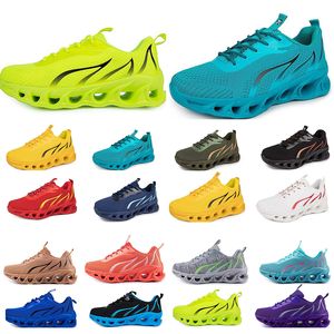 GAI 2024GAI Spring Men Shoes Running Flat Shoes Soft Sole Bule Grey New Models Fashion Color Blocking Sports Big Size 175