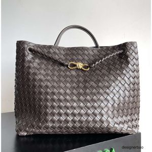 2024SS BVS Andiamo Tote Bag Nappa 32cm 직조 드로우 스트링 큰 크로스 바디 백 소프트 양가죽 작업 어깨 디자이너 인관 디자이너 인트 레카 아토 핸드백