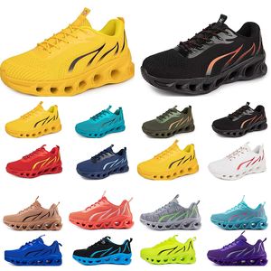 running shoes for mens womens black white red bule yellow Breathable comfortable mens trainers sports sneakers 18