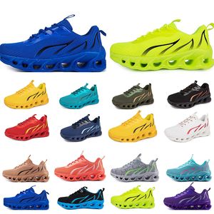 2024 2024GAI Spring Men Shoes Running Flat Shoes Soft Sole Bule Grey New Models Fashion Color Blocking Sports Big Size 179