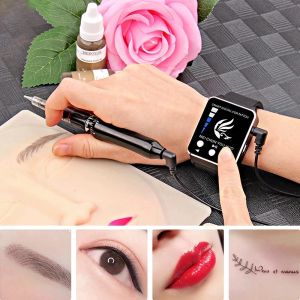 Guns New Professional Digital Tattoo Machine kit Permanent Makeup machine Eyebrow Lip Pen Rotary Tattoo Gun 1P 0.18mm micro needle