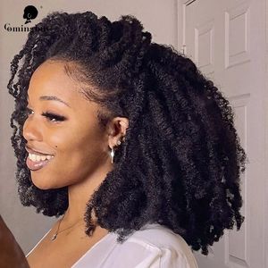 Afro Curly Braiding Hair Lock Mongolian Dreadlock Remy Ludzki szydełko dla czarnych kobiet 240229