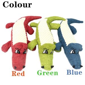 Toys New Dog Plush Toys Bite Resistant Pet Linen Molars Teeth Cleaning Dog Toys Pet Accessories Simulation Crocodile Sounding Dog Toy