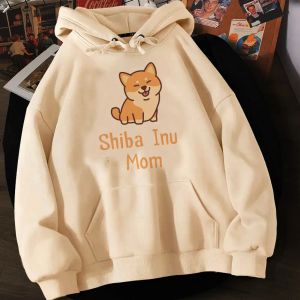 Sweatshirts Shiba Inu Hoodies النساء العرق القوطية Y2K تتبع الغطاء الأنيمي أنيمي