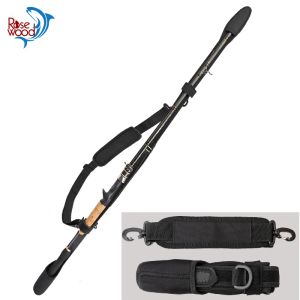 Väskor Rosewood Fishing Rod Belt Carry Strap Protective Bags Rod Sleeve Portable Storage Bag Fishing Pole Tackle Holder Accessories