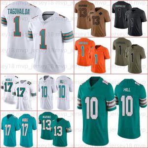 Tyreek Hill Tua Tagovailoa Jaylen Waddle Football Jersey Ramsey Bradley Chubb Dan Marino Devon Achane Jevon Holland Phillips Raheem Mostert Braxton Berrios