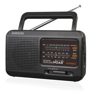 Rádio FM AM NOAA Rádio de emergência Rádio meteorológico portátil com rádio manual de aviso meteorológico