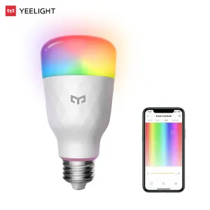 Kontroll Yeelight Smart LED -glödlampa W3 Color YLDP005 Lätt belysning Smart Home Wireless Bluetooth WiFi Control RGBW Lamp Inget nav krävs