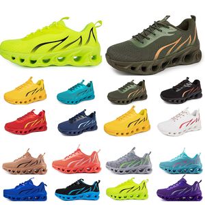 2024Gai Spring Men Shoes Running Flat Shoes Soft Sole Fashion Bule Grey New Models Fashion Color Blocking Sports Big Size 174