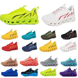 running shoes for mens womens black white red bule yellow Breathable comfortable mens trainers sports sneakers 12