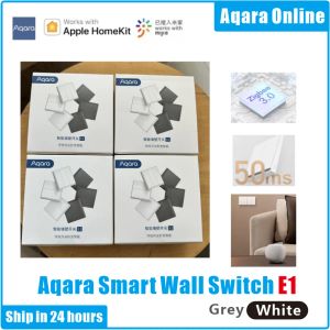 Kontroll 2022 AQARA E1 Smart Wall Switch Version Xiaomi Wireless Switch Zigbee med/ingen neutral en nyckel Remote Control mi Home HomeKt App