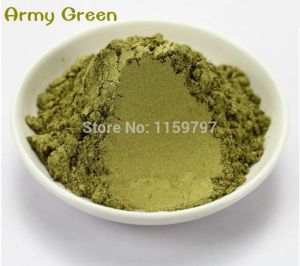 Shadow Army Green DIY Handgjord tvål tillverkar MICA Pearlesent Pigment DIY Cosmetics Dye Crystal Epoxy Filling Polarizing Powder