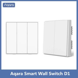 Kontroll Aqara Smart Wall Switch D1 Zigbee Wireless Remote Control Light Switch Nyckel Neutral brandtråd för Xiaomi Mi Home HomeKit