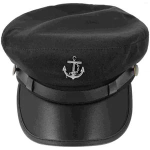 Berets Captain Hats Boating Sailor Cosplay Prop Decor Women Captains Man