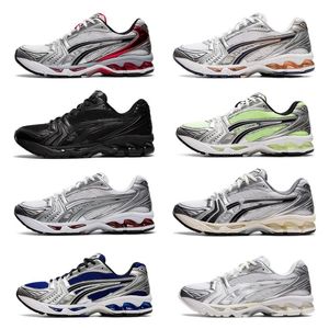 Correndo Tênis Gel Kayano14 Couro Creme Preto Metálico Ameixa Preto Verde Obsidiana Cinza Creme Branco Prata Sapatilhas Treinadores Sapatos Esportivos ao Ar Livre