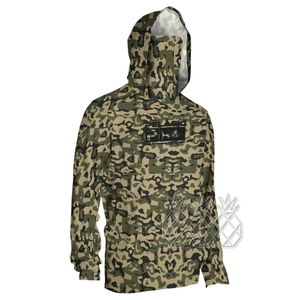 PELAGIC Mens Fishing Hoodie Shirts Camouflage Long Sleeve Fishing Clothing With Mask Uv Neck Gaiter Breathable Angling Jersey 240220