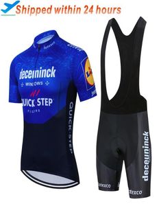 Set da corsa 2021 Quick Step Deceuninck Bicicletta Manica corta da uomo039s Maglia da ciclismo Estate Abbigliamento traspirante3286409