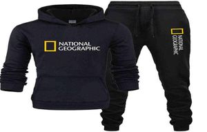 National Geographic Men039s Sweatshirt Hosen 2 Stück Set Casual Sportswear Hoodies Tragen Herbst Und Winter Neue Sportswear Anzug5597928