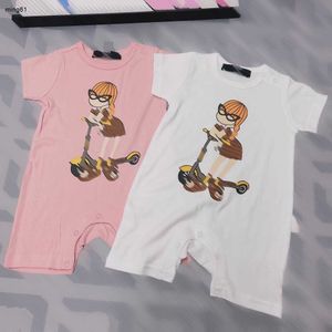 Brand newborn jumpsuits Two wheeled girl pattern infant Cotton bodysuit Size 59-90 toddler clothes designer baby Crawling suit 24Feb20