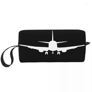 Cosmetic Bags Airplane Travel Toiletry Bag For Women Aviation Plane Pilot Gift Makeup Beauty Storage Case Box