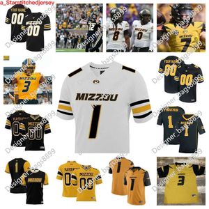 2023 Missouri Tigers Camisa de Futebol 16 Daniel Blood 52 Jahkai Lang 0 Jayden Jernigan 10 Mekhi Miller 3 Sidney Williams 8 Nathaniel Peat 95 Jalen Marshall