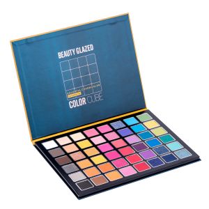 Shadow Beauty Glazed 48 färger Eye Shadow Palette Color Cube Artist Shimmer Glitter Matte Pigmented Powder Pressed Eyeshadow Makeup Kit