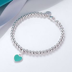 braccialetto di gioielli con perline in argento sterling designer femminile per amanti dei braccialetti femminili regali fatti a mano di design per uomini e donne argento titanio oro San Valentino.