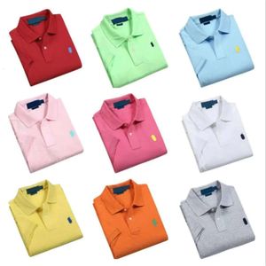 2024 Embroidered Polos Mens Brands Polo Men Casual Cotton Business Chest Letter Clothing Shorts Sleeve Big and Small Horses S Clothes Little Horse 23fw