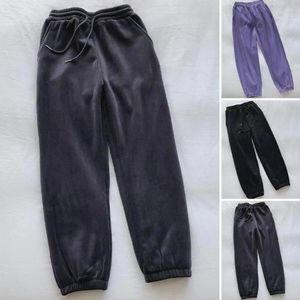 Pantaloni da donna Donna Inverno Accogliente Lounge per morbidi pantaloni sportivi con coulisse con polsini elastici alla caviglia