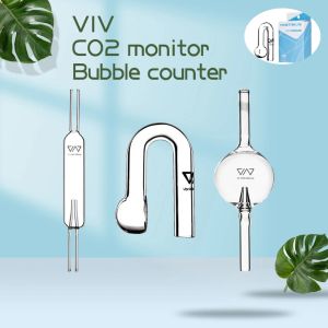 Equipment VIV CO2 Monitor Concentration Checker Crystal Glass Bubble Counter Hang On For Fish Plant Tanks Aquarium ADA Style Indicator
