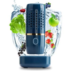 Tvättar Protoable Ultrasonic Fruit Vegetable Washing Machine Capsule Wireless Food Cleaner Lämplig utomhuspicknickfruktmatrenare