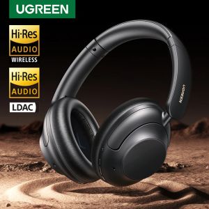 Kulaklıklar Ugreen Hitune Max5 Hibrid Aktif Gürültü Kulak Bluetooth kulaklıklar üzerinde Kablosuz Kablosuz 90H Oynatma Zamanı Kazıklar Ses LDAC