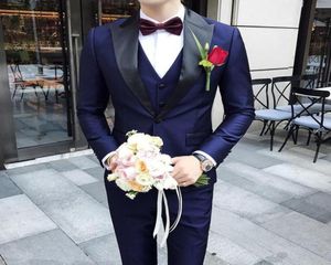 Men039s Suits Blazers Latest Coat Pant Designs Navy Blue Formal Wedding Men Dress 3 Pieces Slim Fit Groom For9820522