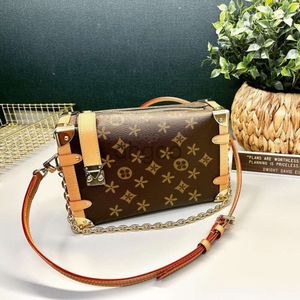 M46358 flower side trunk box crossbody bags Luxury tote handbag Womens Designer louvis Man purse wallet M21741 shoulder clutch canvas real Leather S-lock zipper bag