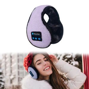 Hörlurar/headset trådlöst justerbara Bluetooth öronmuffs hörlurar vinterörat varmare med mikrofoner kvinnor män varma musik öronmuffor