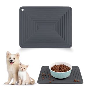 Feeding Pet Food Mat for Dog and Cat Placemat, Mat for Prevent Food and Water Overflow, Suitable for Medium and Small Pet, Silicone