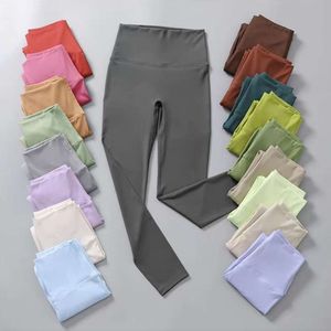 Yoga Lu Pantaloni da yoga da donna a vita alta Sport Abbigliamento da palestra Leggings Elastic Fitness Lady Pantaloni sportivi da esterno