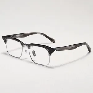 Солнцезащитные очки Оптические складные очки для мужчин и женщин Ретро-дизайнер M97 Модные квадратные титановые оправы из стекловолокна в европейском и американском стиле