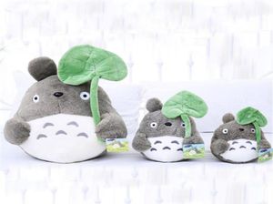 20cm filme dos desenhos animados macio totoro brinquedo de pelúcia bonito folha de lótus recheado totoro crianças boneca brinquedos para fãs 5417381