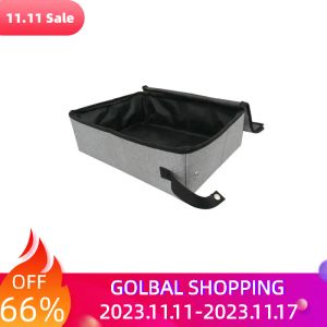 Caixas de areia para gatos, pano oxford, acessórios para animais de estimação, limpeza, viagem, fácil de limpar, com capa, casa, banheiro, à prova d'água, dobrável