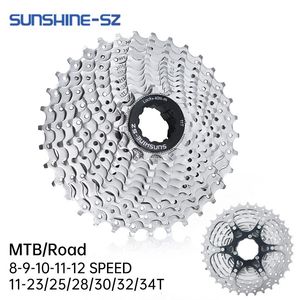 Sunshine Road Bike 8 9 10 11 12 Speed Velocidade 1123T25T28T30T32T34T自転車カセットフリーホイールMTB Shimano 240228用スプロケット